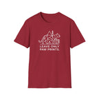 Leave only paws prints cougar – Adventure Graphic Line Art T-Shirt