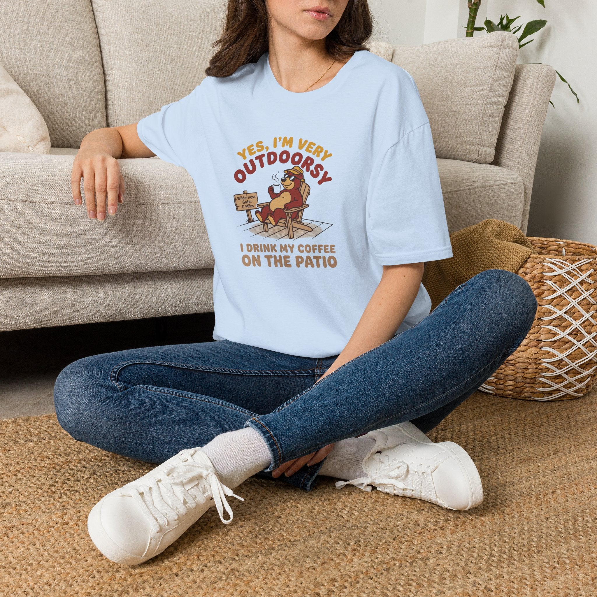 I am outdoorsy bear – Adventure Graphic Cartoon Art T-Shirt