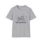 Find your way out bike – Adventure Graphic Line Art T-Shirt