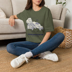Outdoor infrastructure trailer – Adventure Graphic Blue Print T-Shirt