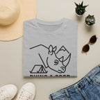 Rhino a good camping spot – Adventure Graphic Line Art T-Shirt