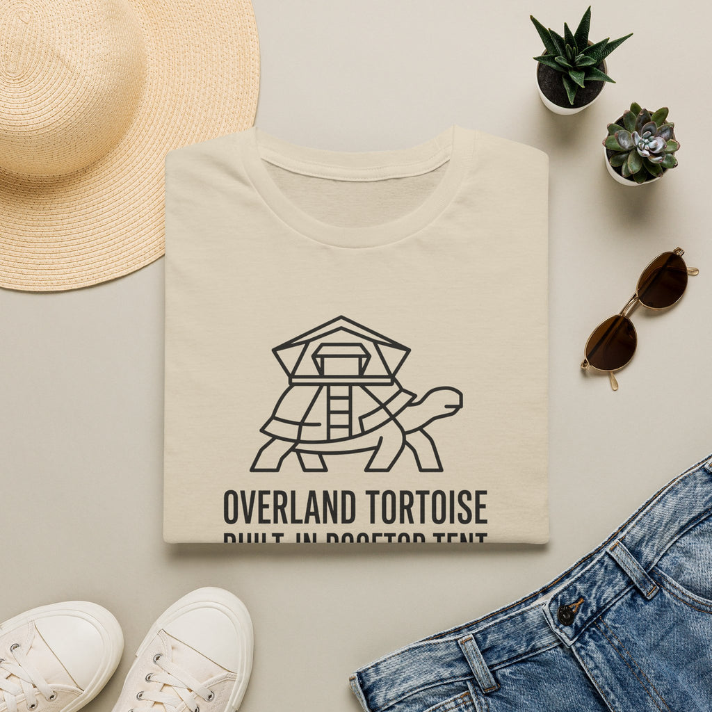 Overland tortoise – Adventure Graphic Line Art T-Shirt