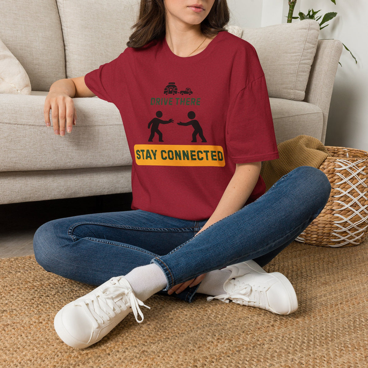 Drive there stay connected – Adventure Graphic Art T-Shirt