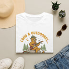 Loud and outdoorsy bear – Adventure Graphic Cartoon Art T-Shirt