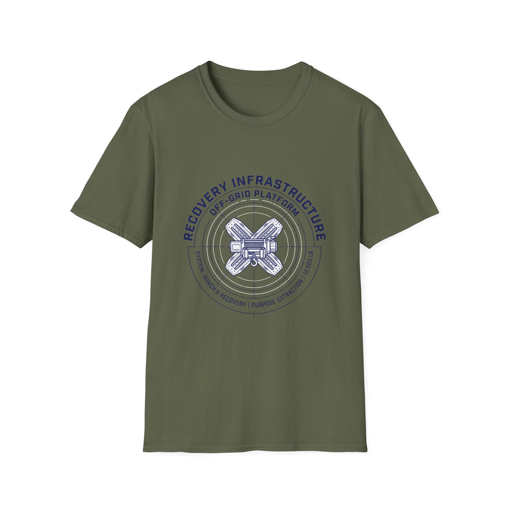 Recovery gear – Adventure Graphic Blue Print T-Shirt
