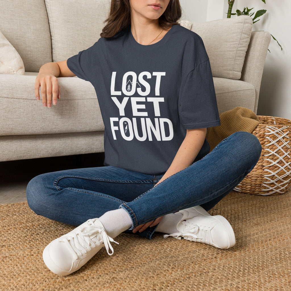 Lost Yet Found Text T-Shirt