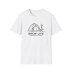 Brew life campfire coffee – Adventure Graphic Line Art T-Shirt