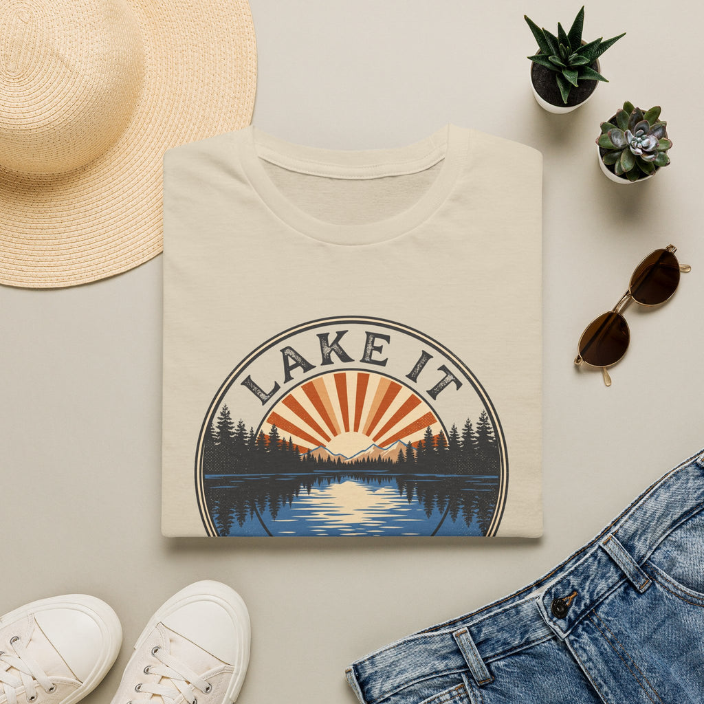 Lake it or leave it – Adventure Graphic Badge Art T-Shirt