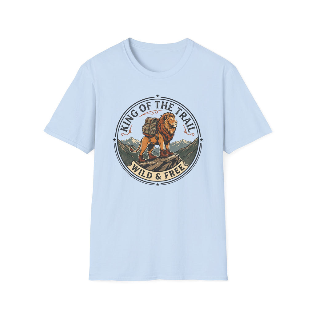 King of the trail lion - – Adventure Graphic Badge Art T-Shirt