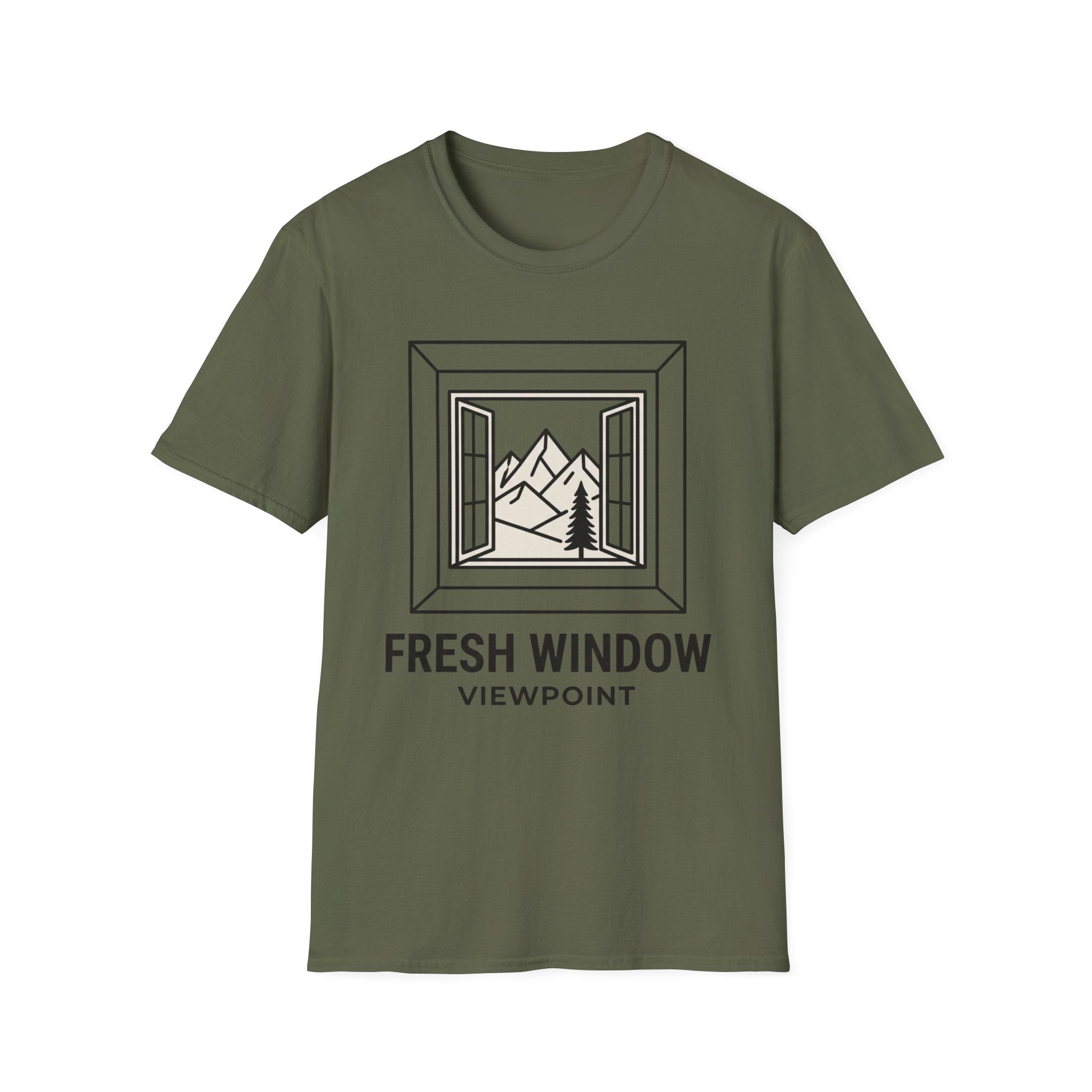 Fresh window – Adventure Graphic Line Art T-Shirt