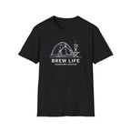 Brew life campfire coffee – Adventure Graphic Line Art T-Shirt