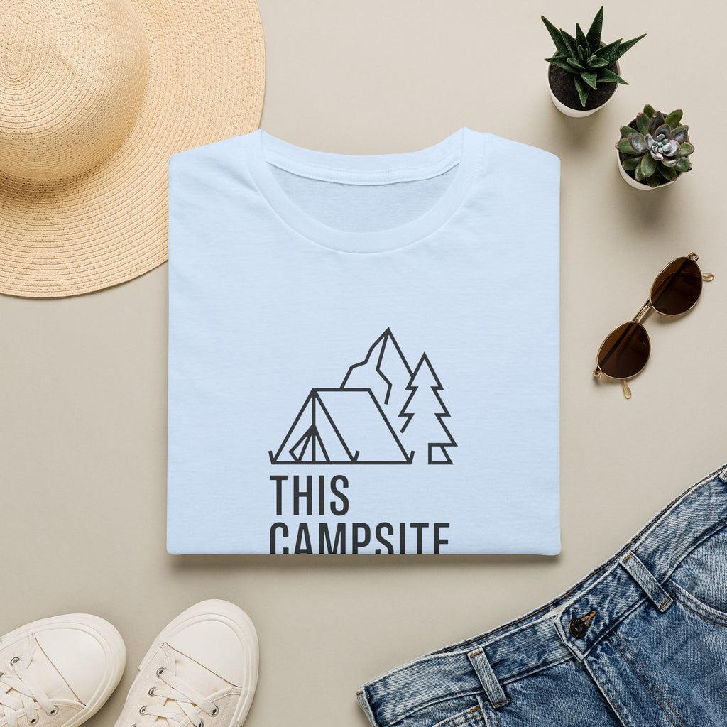 This camp site rocks – Adventure Graphic Line Art T-Shirt
