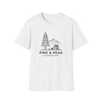 Pine and peak mountain escape – Adventure Graphic Line Art T-Shirt