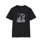 Rhino a good camping spot – Adventure Graphic Line Art T-Shirt