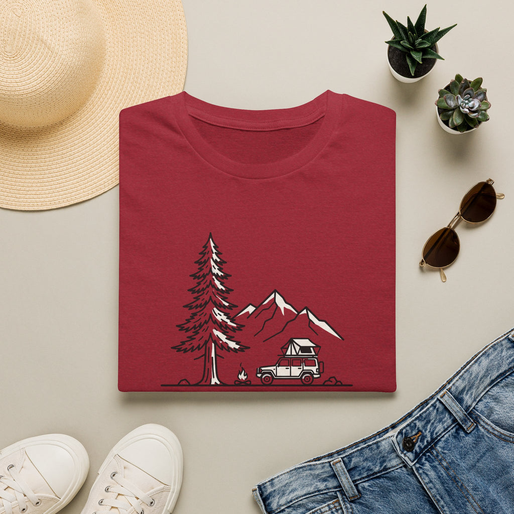 Pine and peak mountain escape – Adventure Graphic Line Art T-Shirt