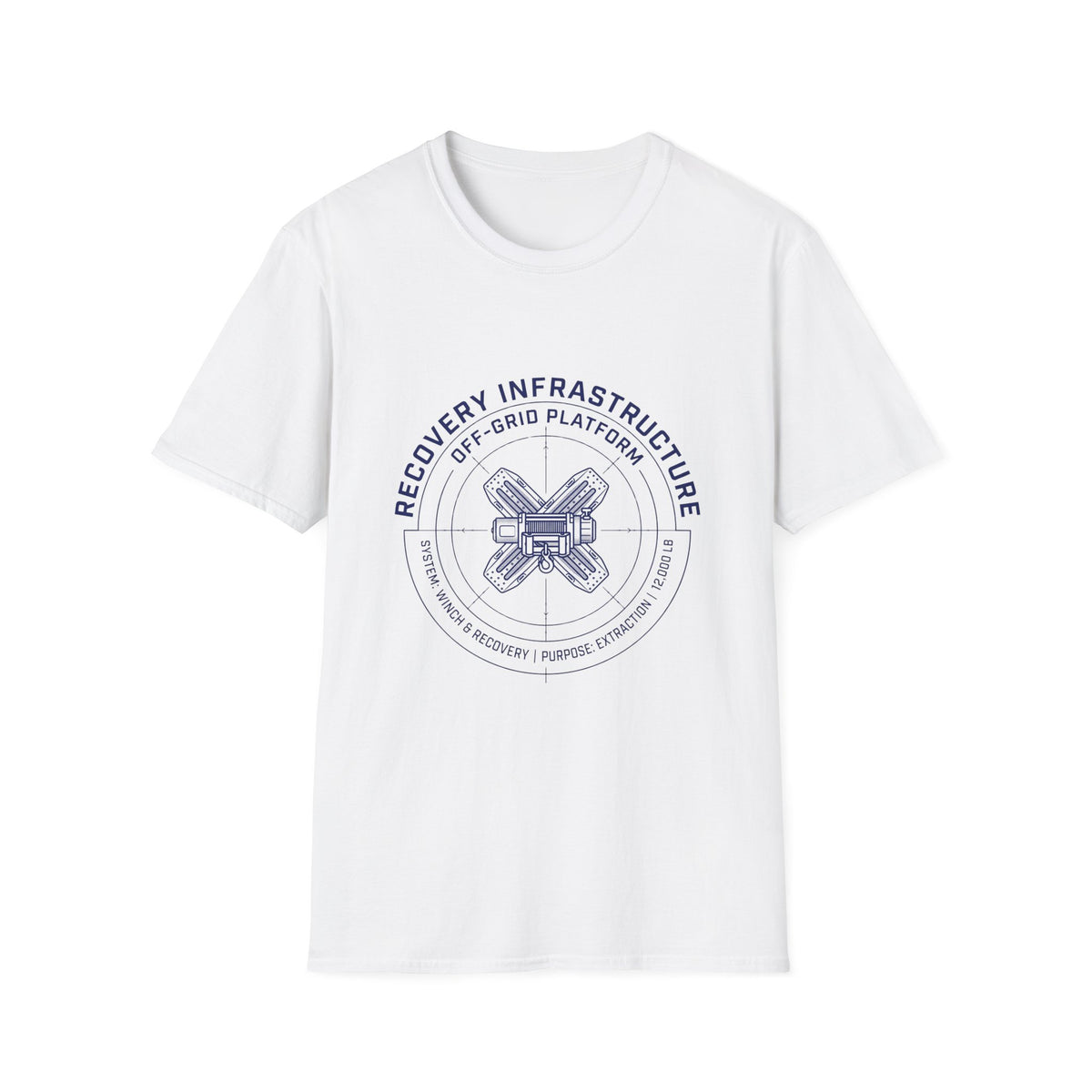 Recovery gear – Adventure Graphic Blue Print T-Shirt