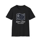 Not lost exploring – Adventure Graphic Line Art T-Shirt