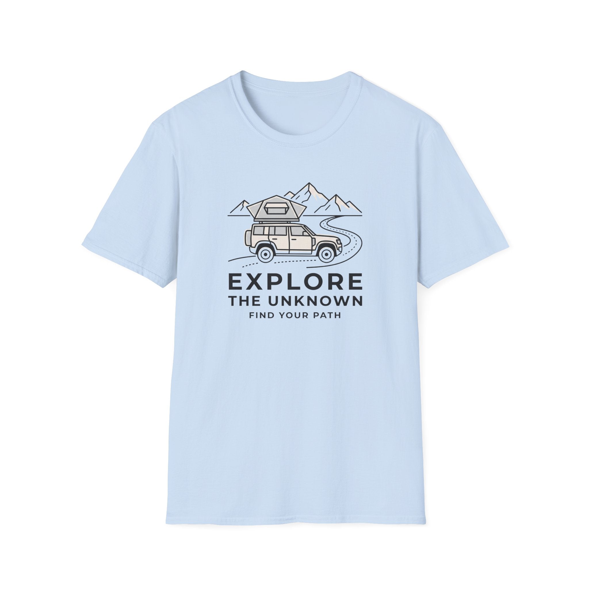 Explore the unknown find your path – Adventure Graphic Line Art T-Shirt