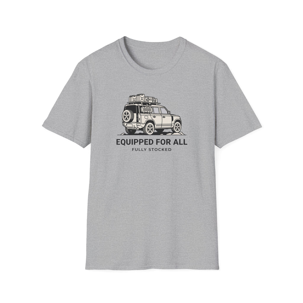 Equipped for all fully stocked – Adventure Graphic Line Art T-Shirt