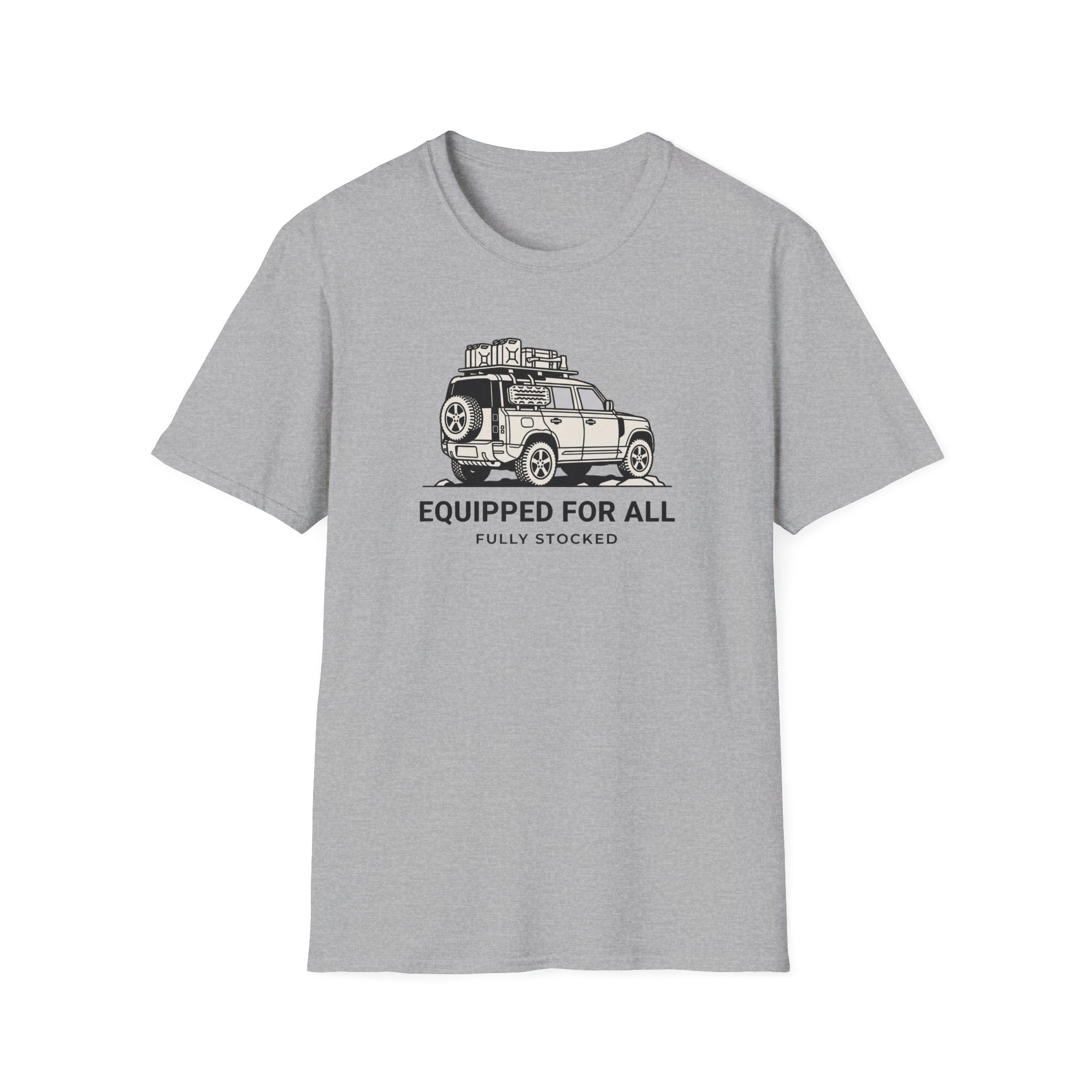 Equipped for all fully stocked – Adventure Graphic Line Art T-Shirt