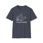 Hiking ups and downs – Adventure Graphic Line Art T-Shirt