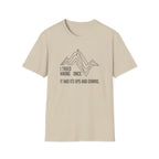 Hiking ups and downs – Adventure Graphic Line Art T-Shirt