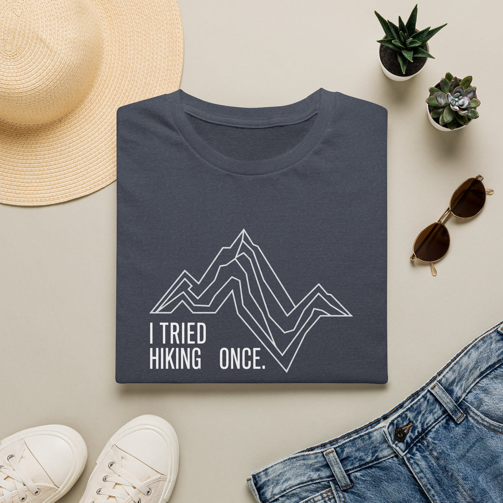 Hiking ups and downs – Adventure Graphic Line Art T-Shirt