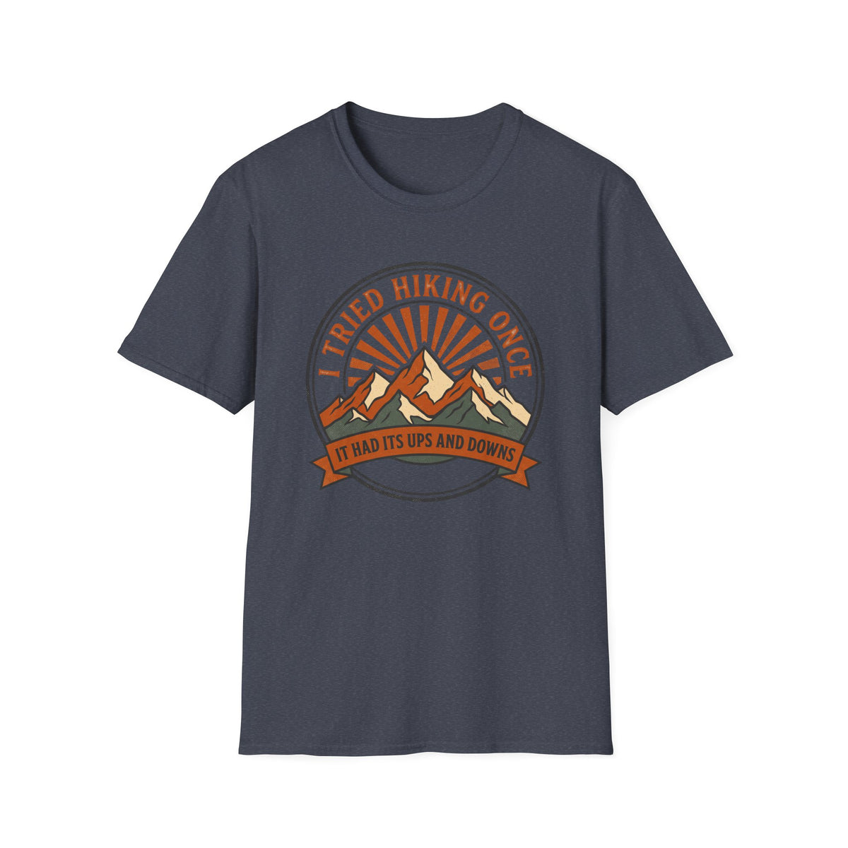 I tried hiking once – Adventure Graphic Badge T-Shirt