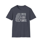 Spotted a great camp site leopard – Adventure Graphic Line Art T-Shirt