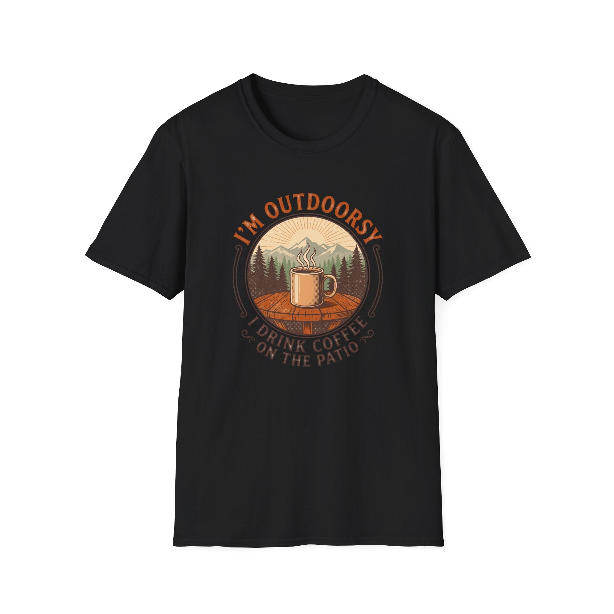 I am outdoorsy patio – Adventure Graphic Badge Art T-Shirt