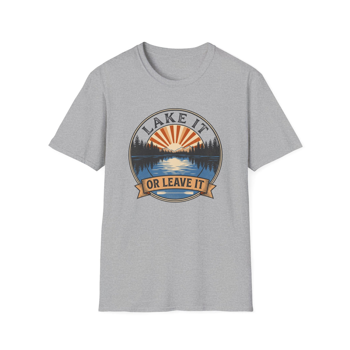 Lake it or leave it – Adventure Graphic Badge Art T-Shirt