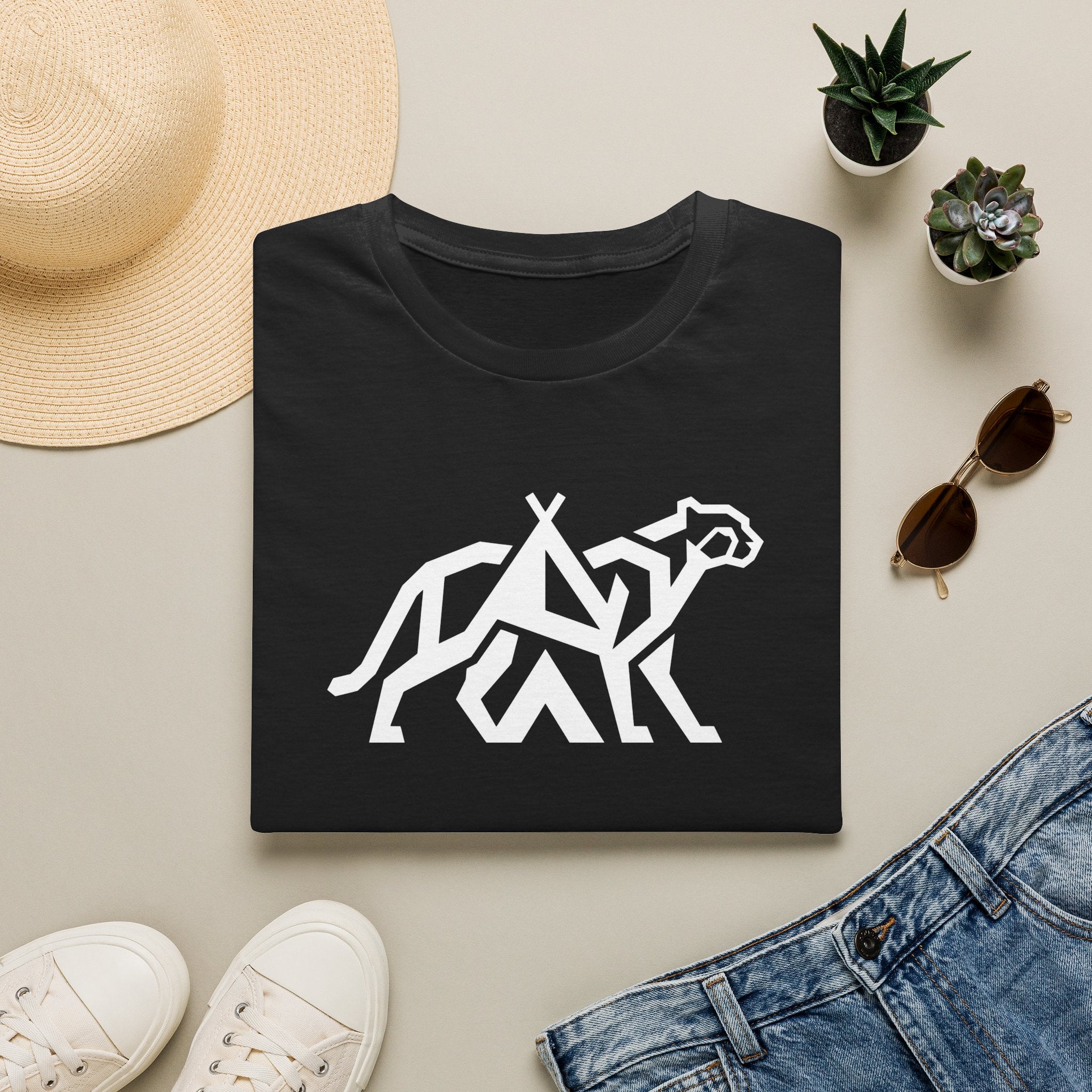 Cheetah tent infused – Adventure Graphic Line Art T-Shirt