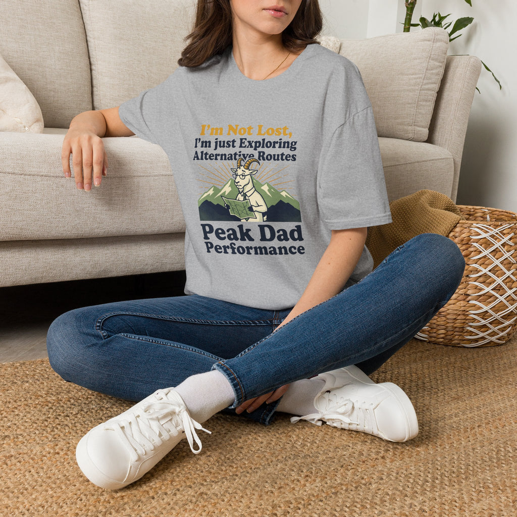 I am not lost Dad goat – Adventure Graphic Badge Art T-Shirt