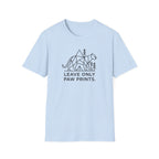 Leave only paws prints cougar – Adventure Graphic Line Art T-Shirt