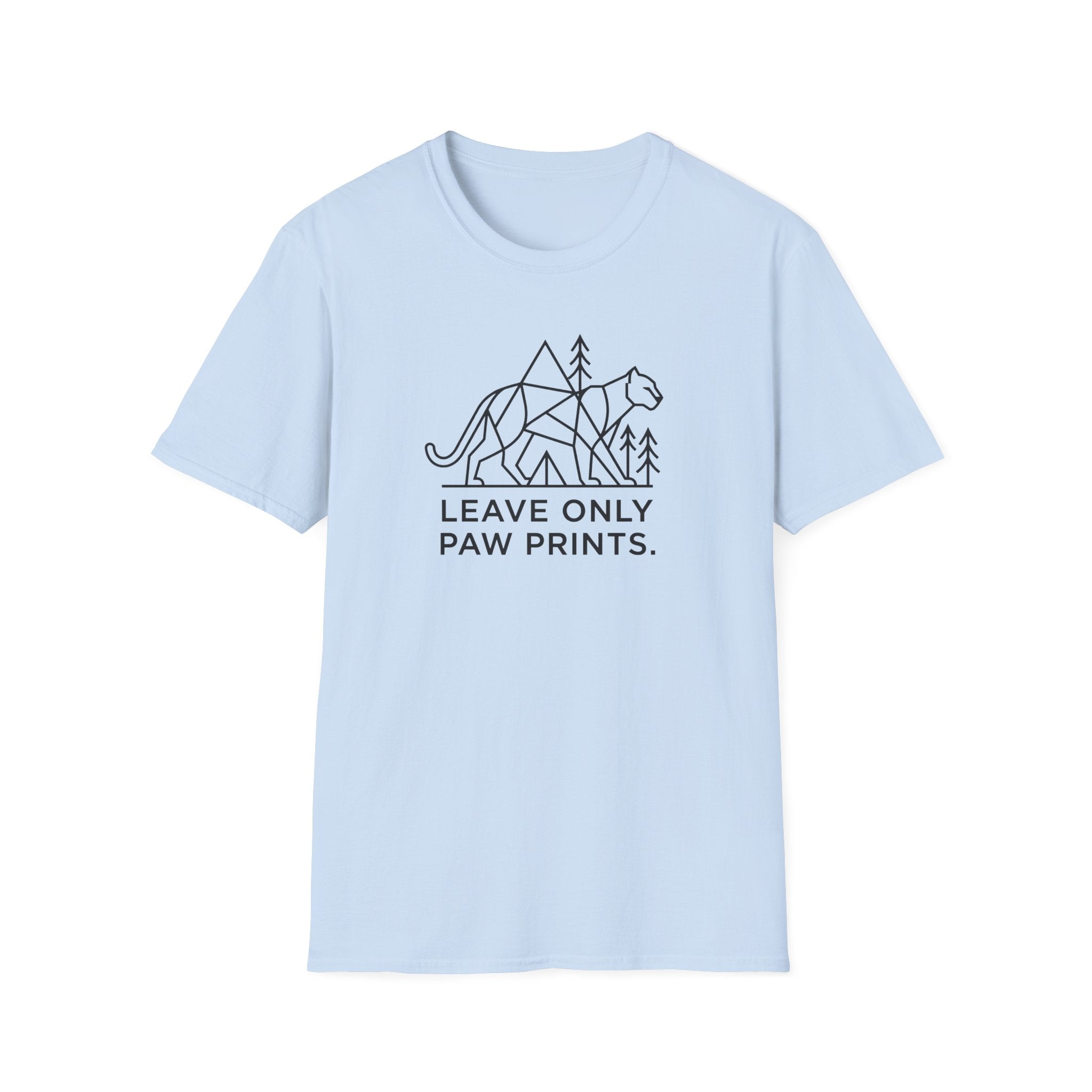 Leave only paws prints cougar – Adventure Graphic Line Art T-Shirt