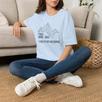 Hiking ups and downs – Adventure Graphic Line Art T-Shirt