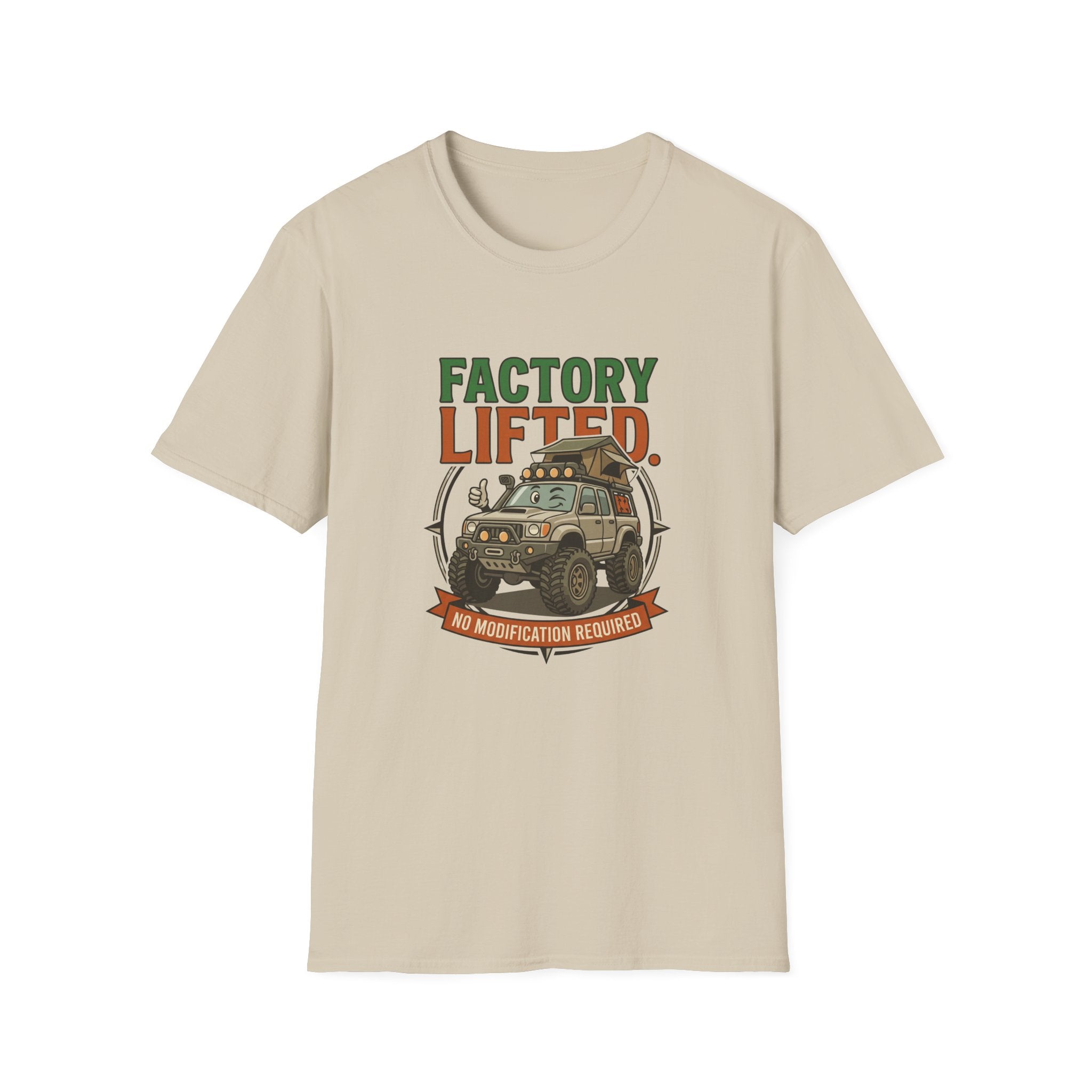 Factory lifted 4x4 – Adventure Graphic Cartoon Art T-Shirt