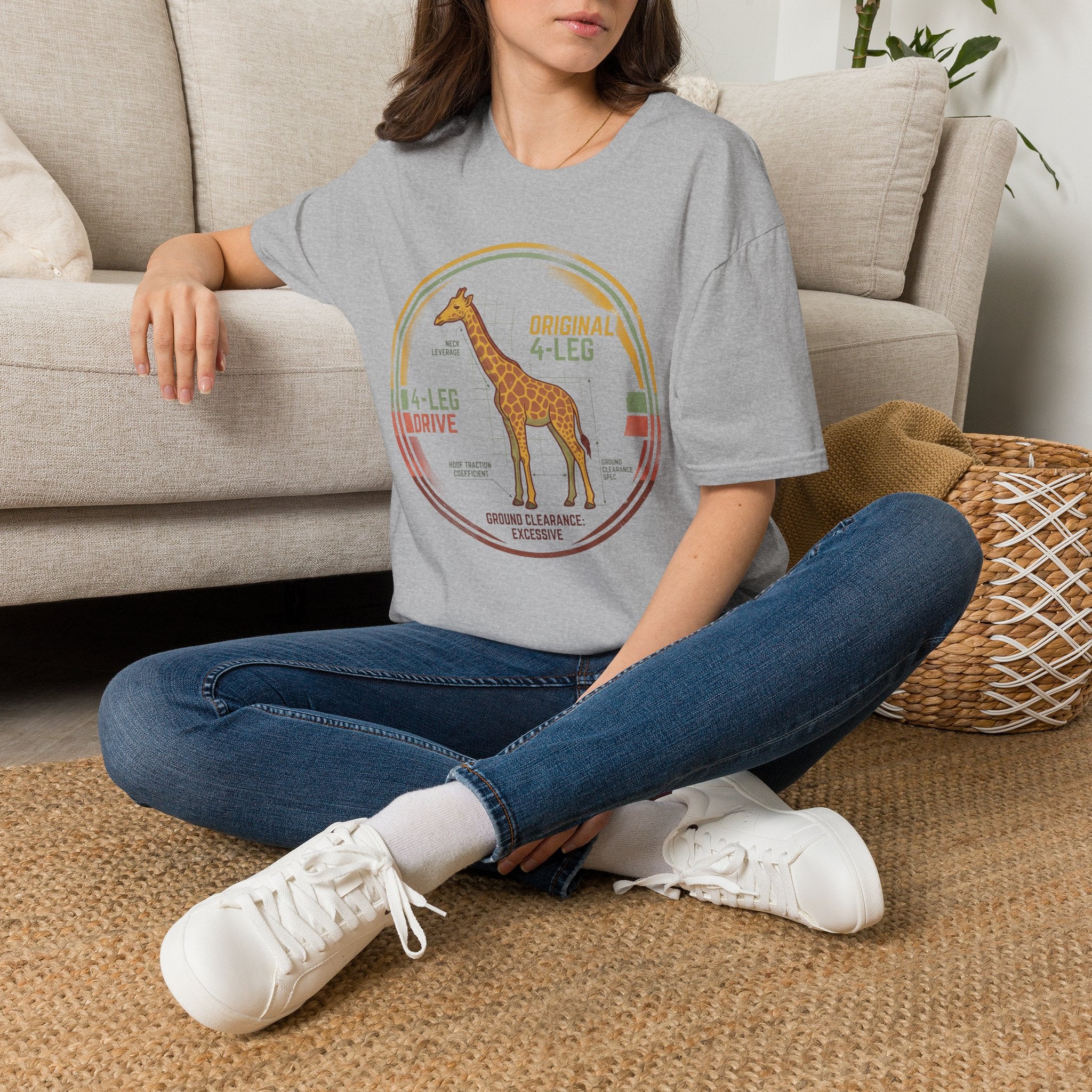 4 leg drive giraffe – Adventure Graphic Art T-Shirt