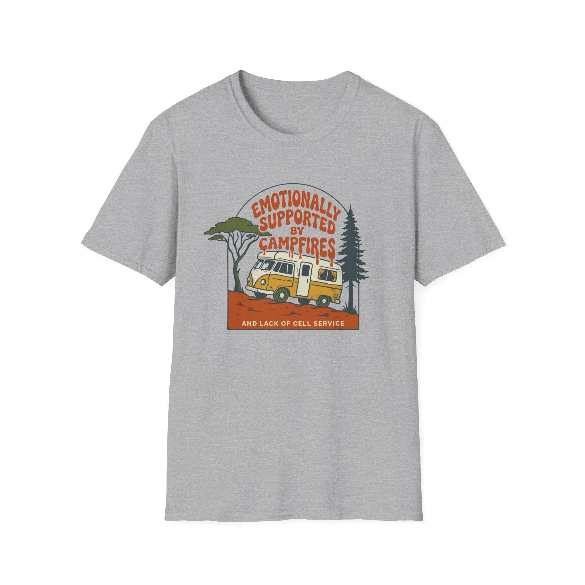 Emotionally supported by campfires T-SHIRT