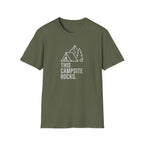 This camp site rocks – Adventure Graphic Line Art T-Shirt