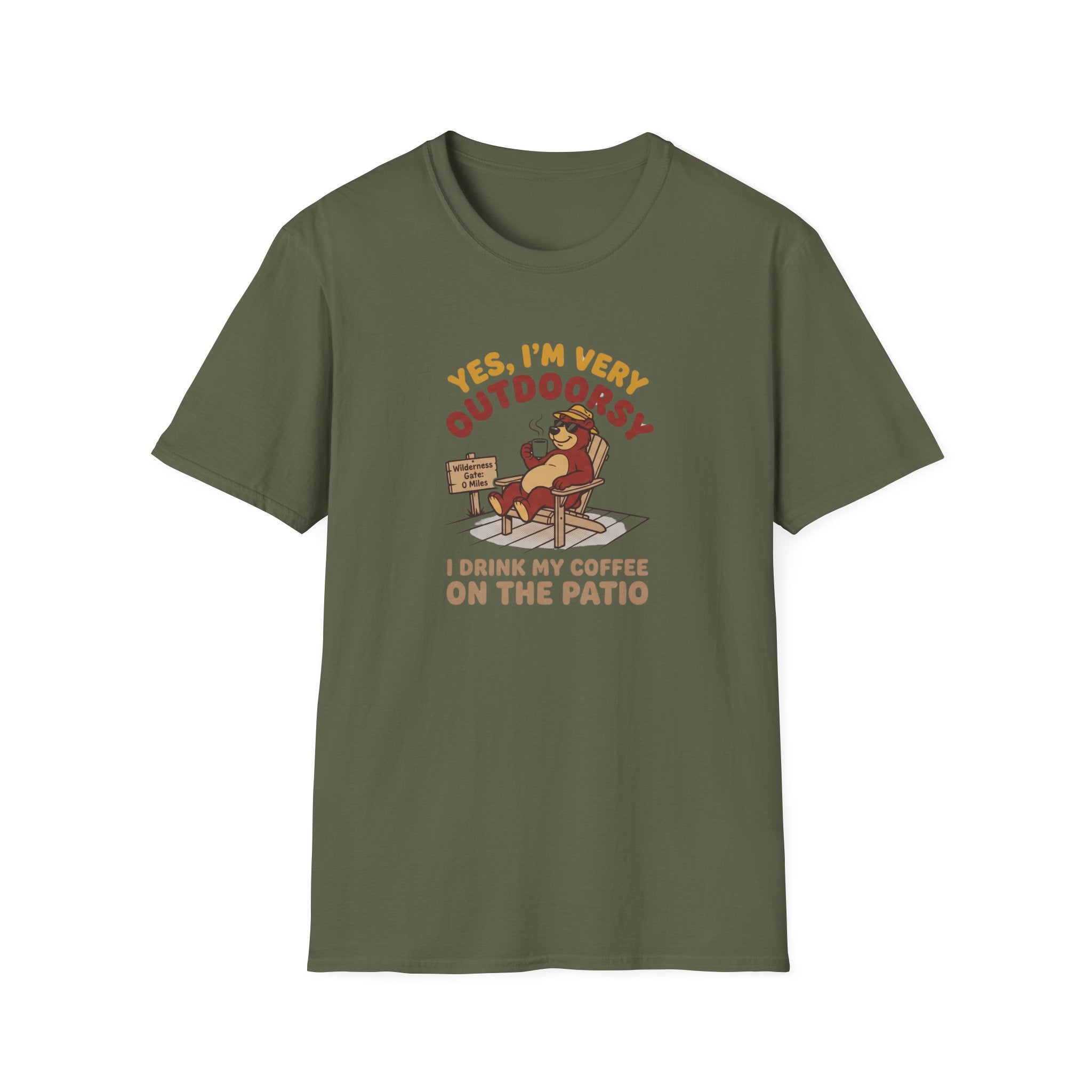 I am outdoorsy bear – Adventure Graphic Cartoon Art T-Shirt