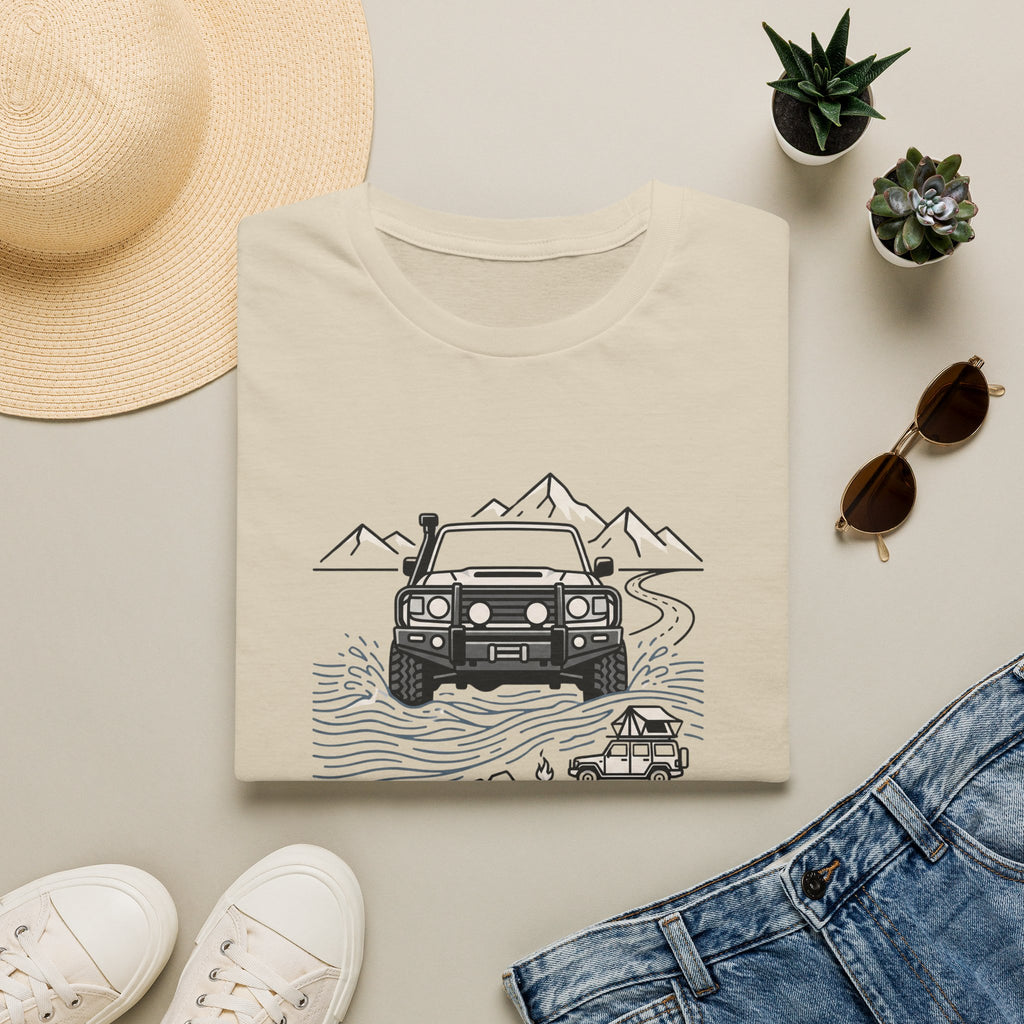 Cross creeks go further – Adventure Graphic Line Art T-Shirt