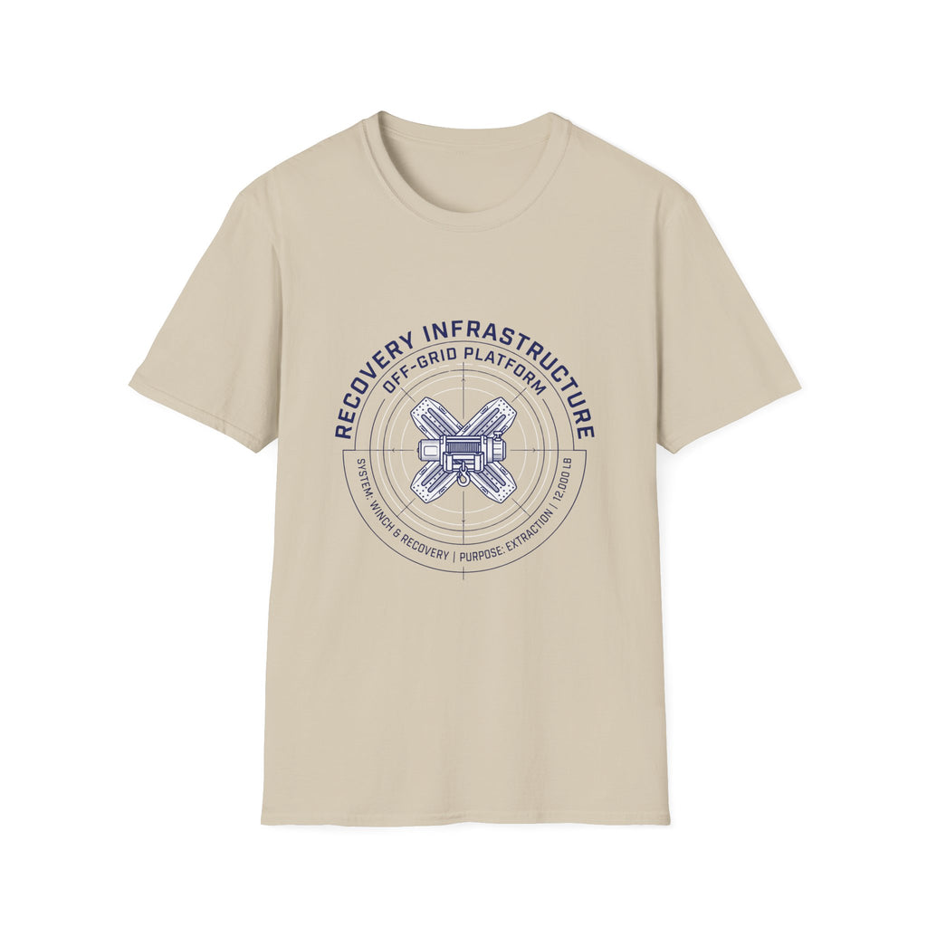 Recovery gear – Adventure Graphic Blue Print T-Shirt