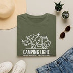 Camping light was never an option – Adventure Graphic Line Art T-Shirt