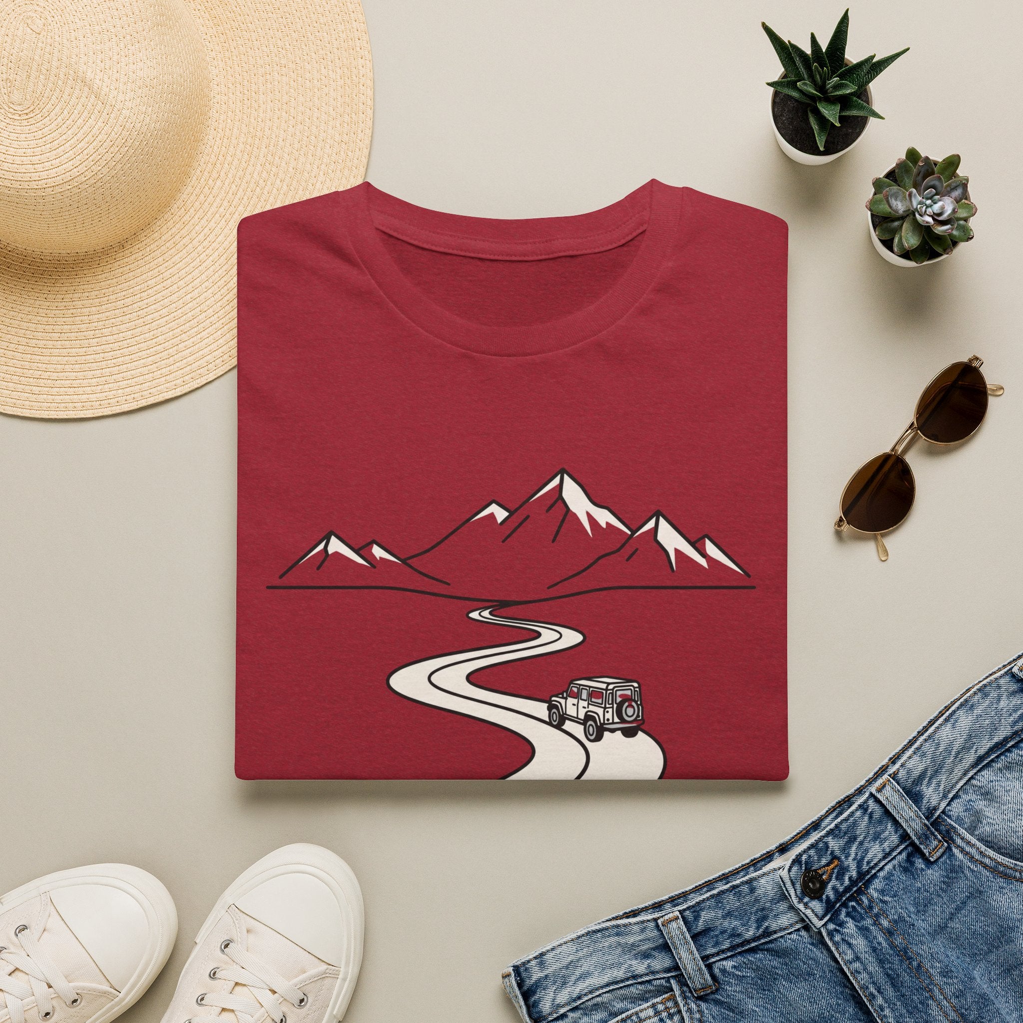 The open road – Adventure Graphic Line Art T-Shirt