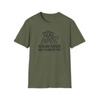 Overland tortoise – Adventure Graphic Line Art T-Shirt