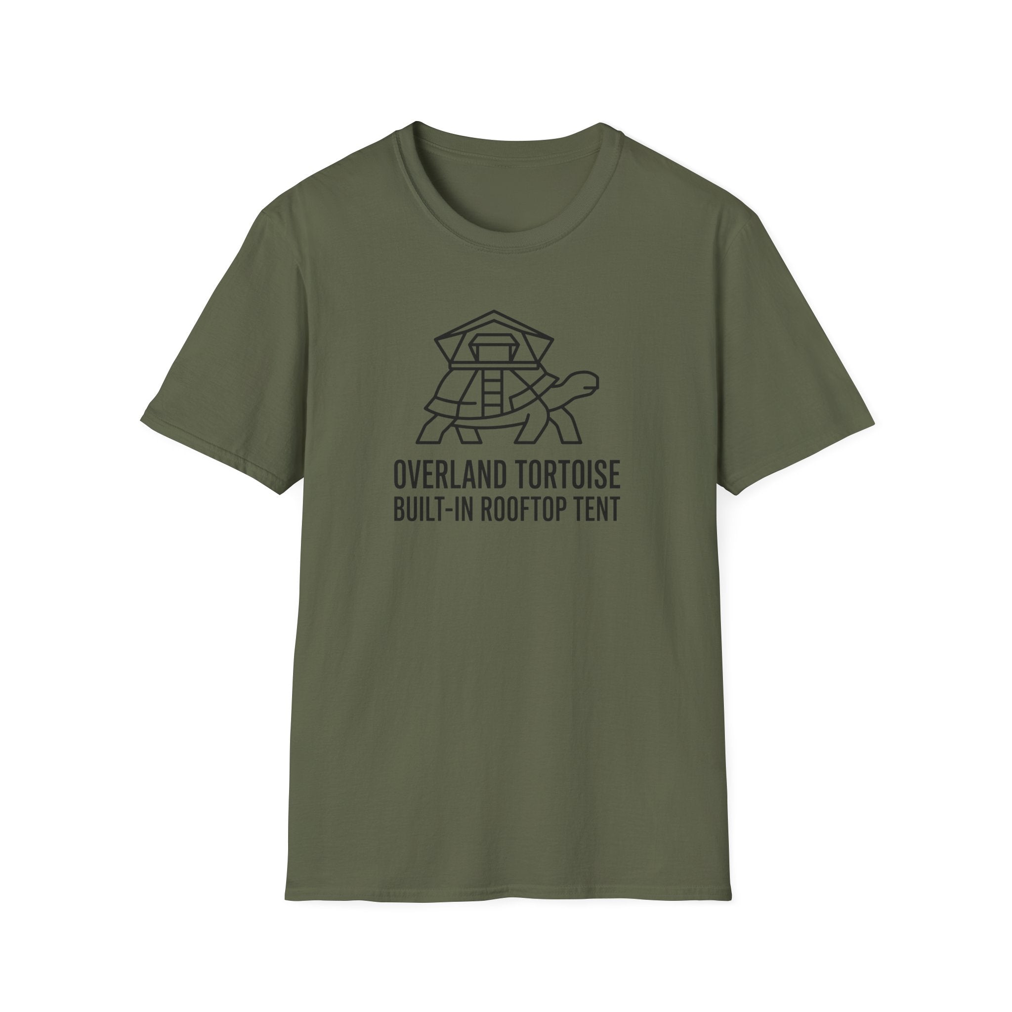 Overland tortoise – Adventure Graphic Line Art T-Shirt