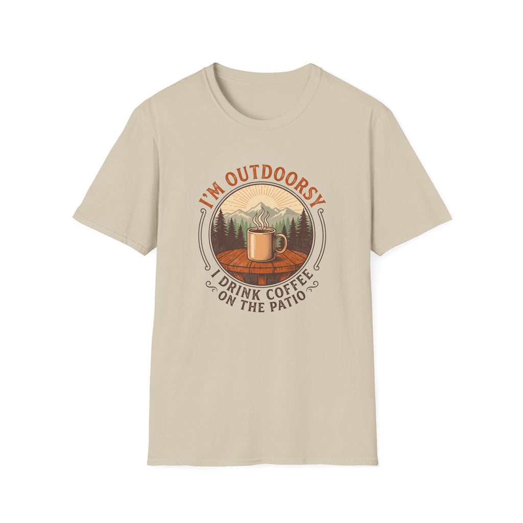 I am outdoorsy patio – Adventure Graphic Badge Art T-Shirt