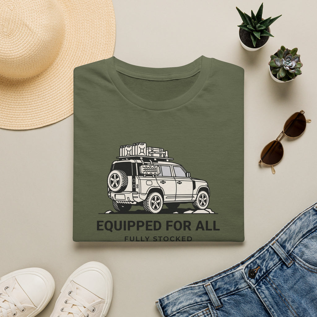Equipped for all fully stocked – Adventure Graphic Line Art T-Shirt