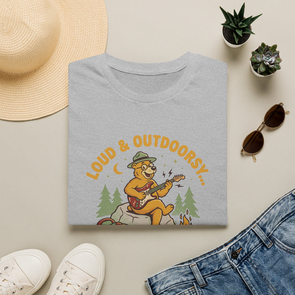 Loud and outdoorsy bear – Adventure Graphic Cartoon Art T-Shirt